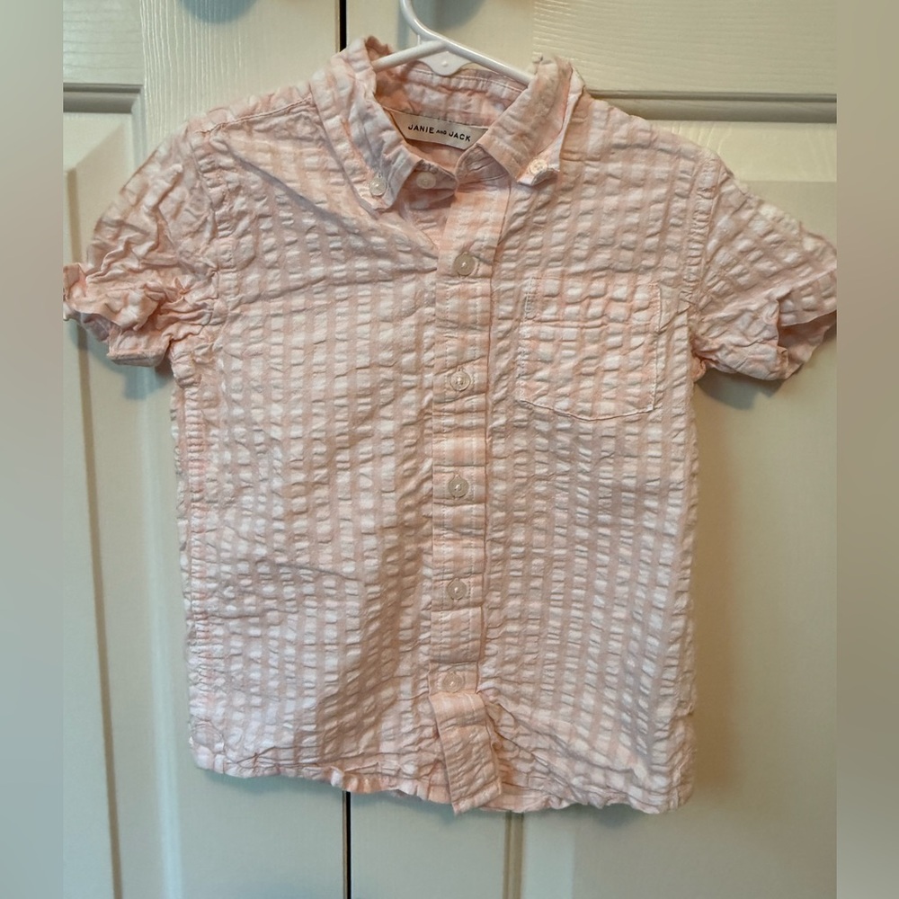 Janie and Jack Pink Kids Shirt